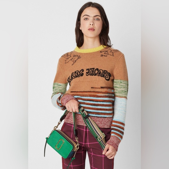 🔥🔥🔥NEW Marc Jacobs The Tattoo Crewneck Printed Wool Sweater - Picture 8 of 11